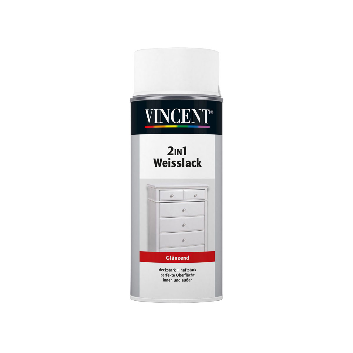 Vincent 2in1 Weißlack hochglänzend 400 ml