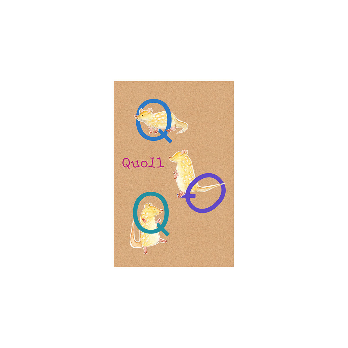 Komar  Wandbild ABC Animal Q 50x70 cm Bild 2