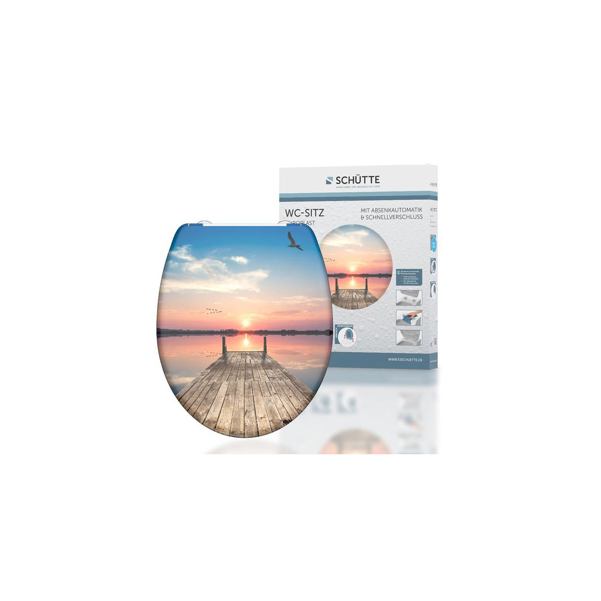 Schütte Duroplast WC-Sitz SUNSET SKY mit Absenkautomatik und Schnellverschluss Bild 9