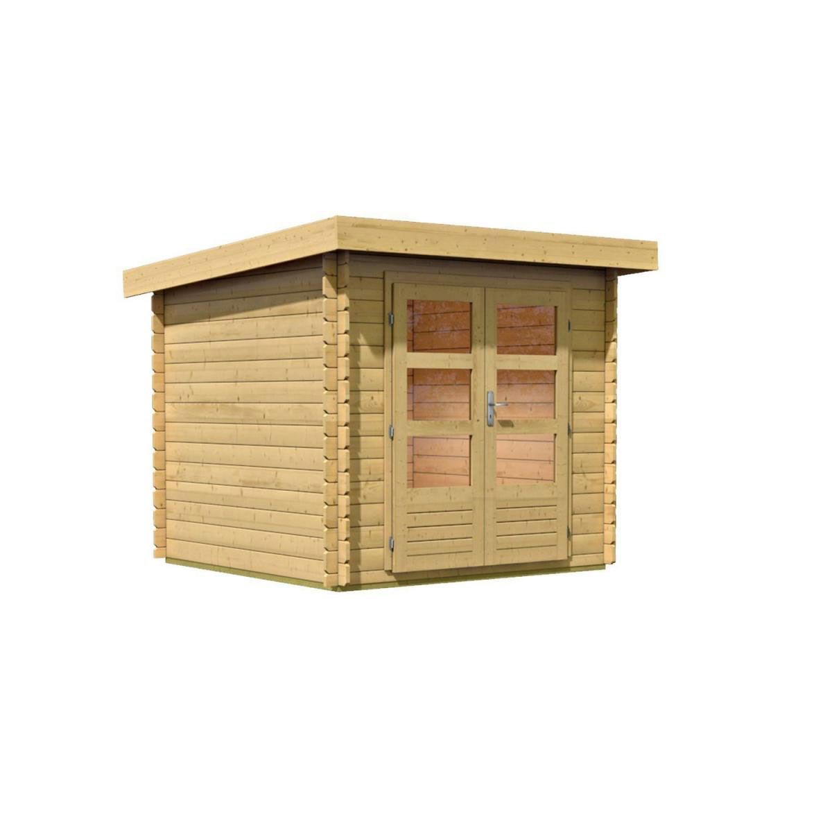 Karibu Gartenhaus Bastrup naturbelassen 237 x 220 x 237 cm Bild 3