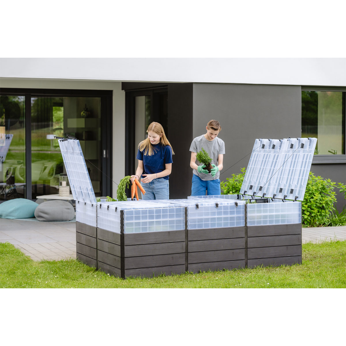 Garantia  Hochbeet Ergo Quadro TurboPlus U L 80t Wood, inkl. FLORA Wassersparsystem Bild 5