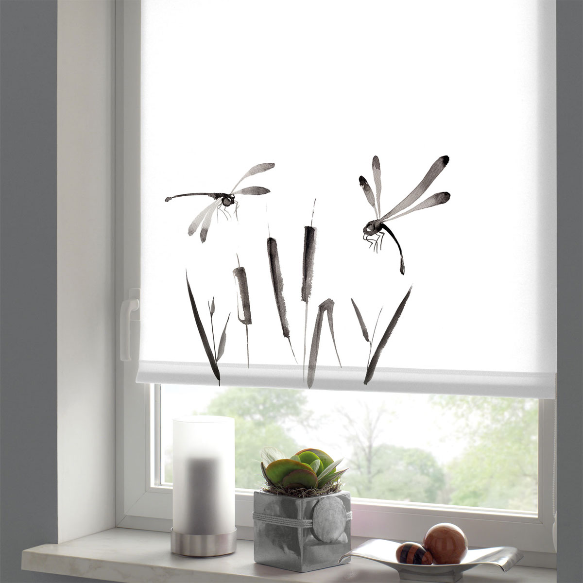 Gardinia  Easyfix Rollo Japandi Dragonfly 60x150 cm Bild 2