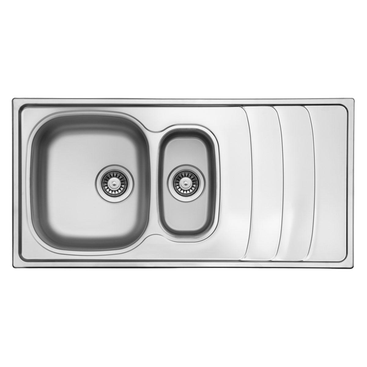 Respekta Miami Edelstahlspüle MIAMI100X50 100 x 50 cm Bild 1