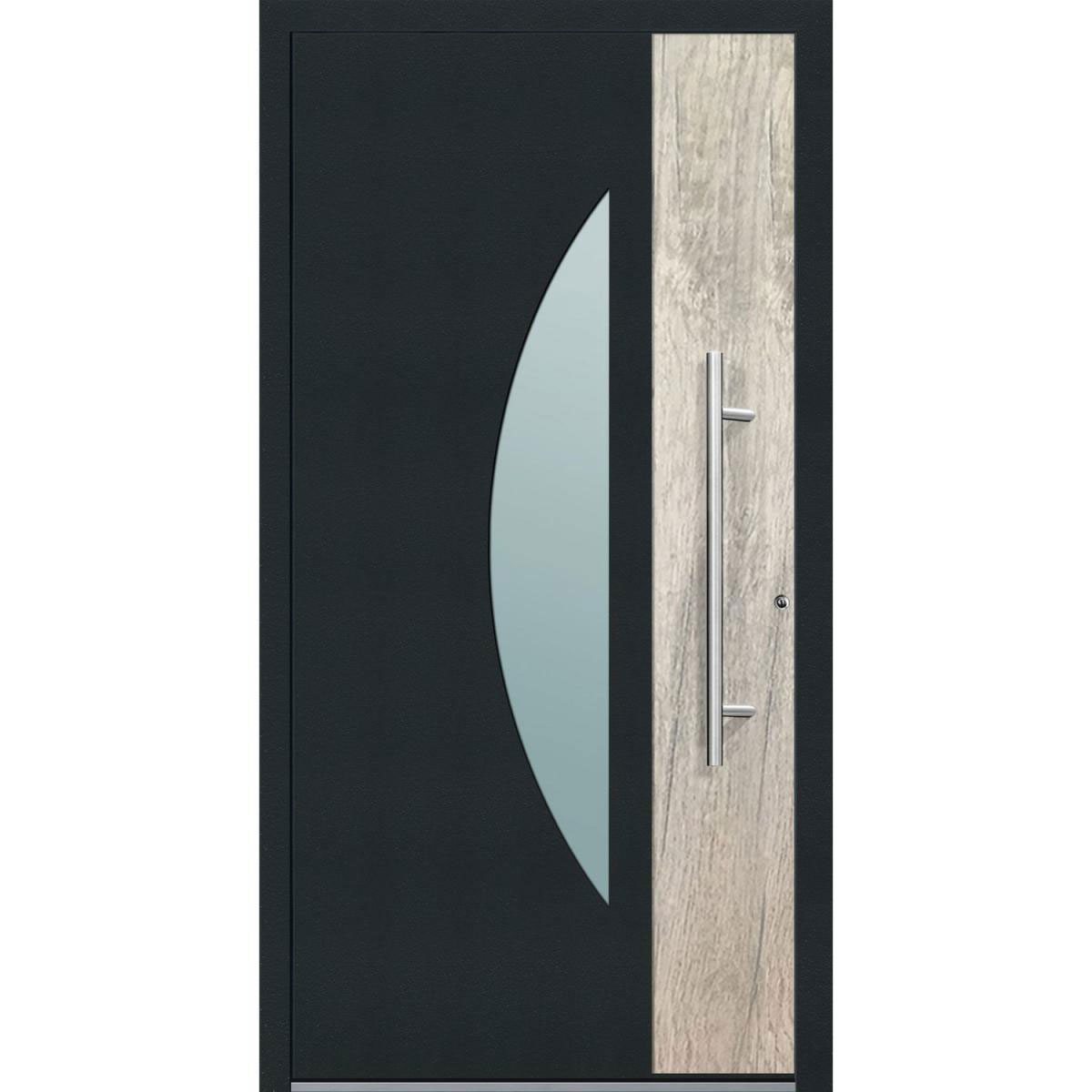 Aluminium Sicherheits-Haustür Modena Exklusiv 75 mm anthrazit 100 x 210 cm Anschlag rechts inkl Griffset Bild 1