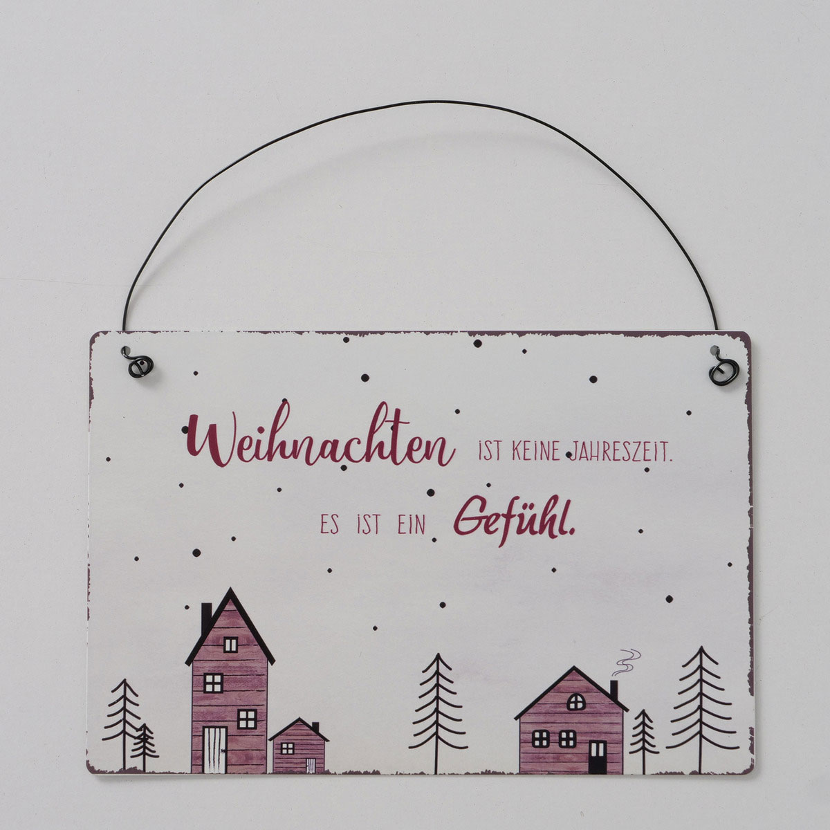 Schild Homewood sortiert Rechteck 21 x 14 x 0,5 cm hellgrau cremeweiss Metall Bild 7