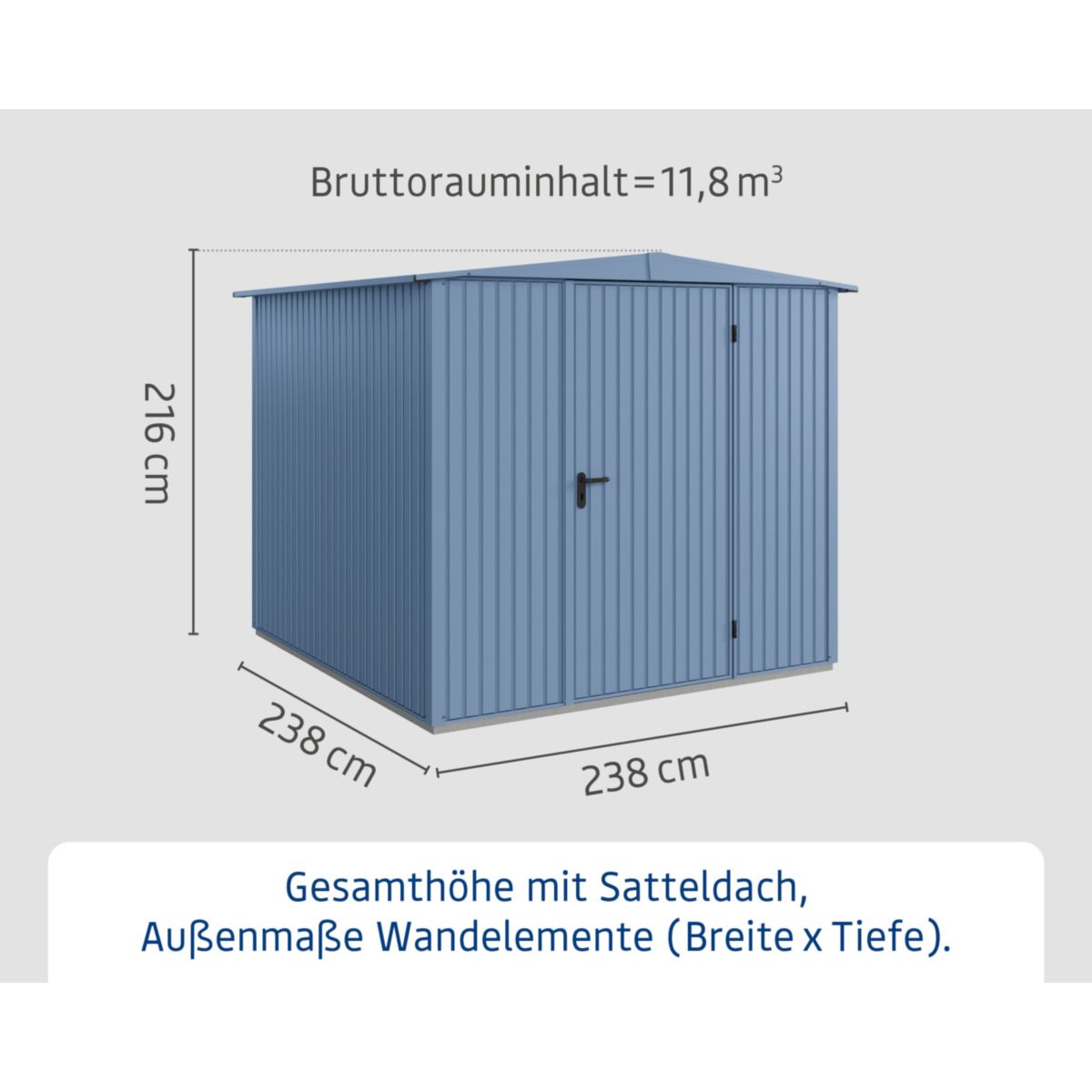 EcoStar  Gerätehaus Trend-STyp 2RAL5014 1 flg Bild 3