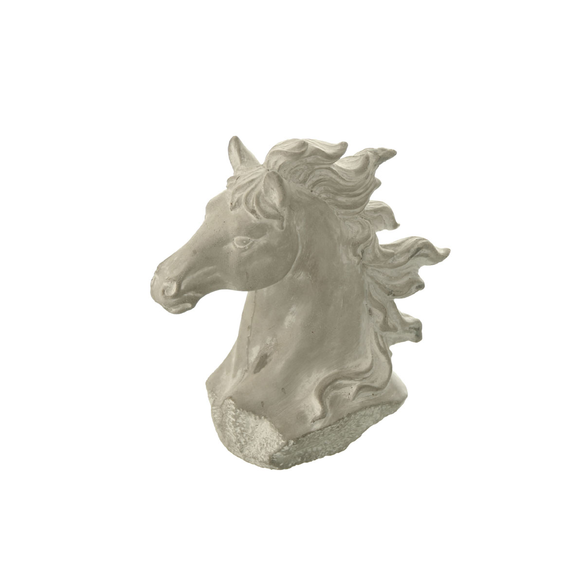 Pferdbüste 20,5 x 9 x 21,5 cm grau/weiß