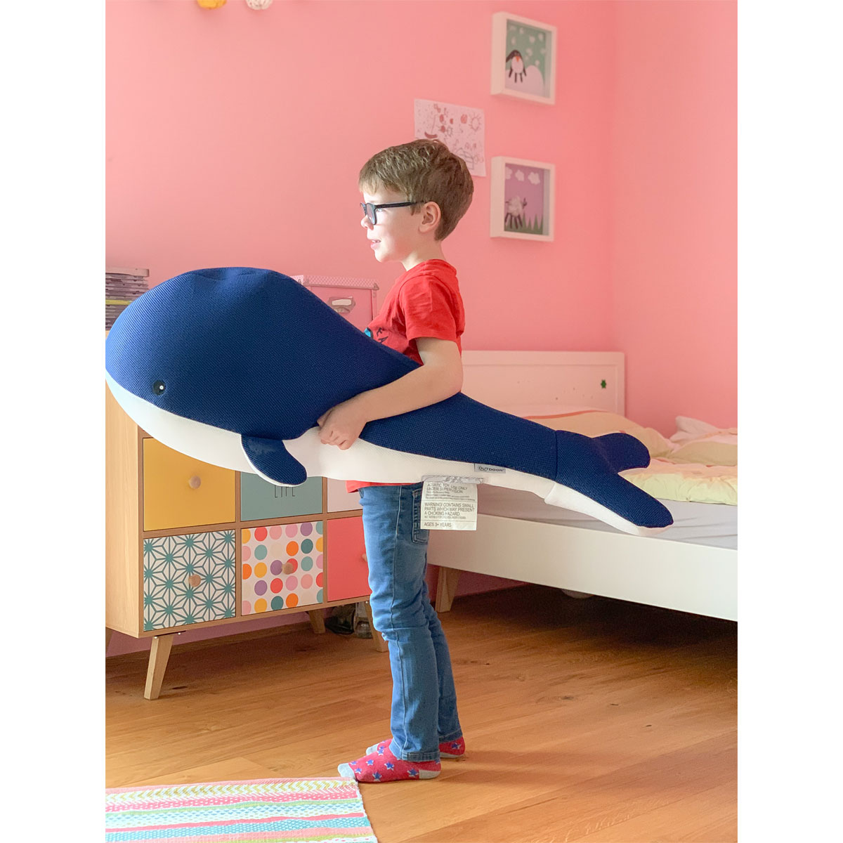 Westmann Sitzsack & Schwimmtier Wal 104x50x30cm Dunkelblau Bild 11