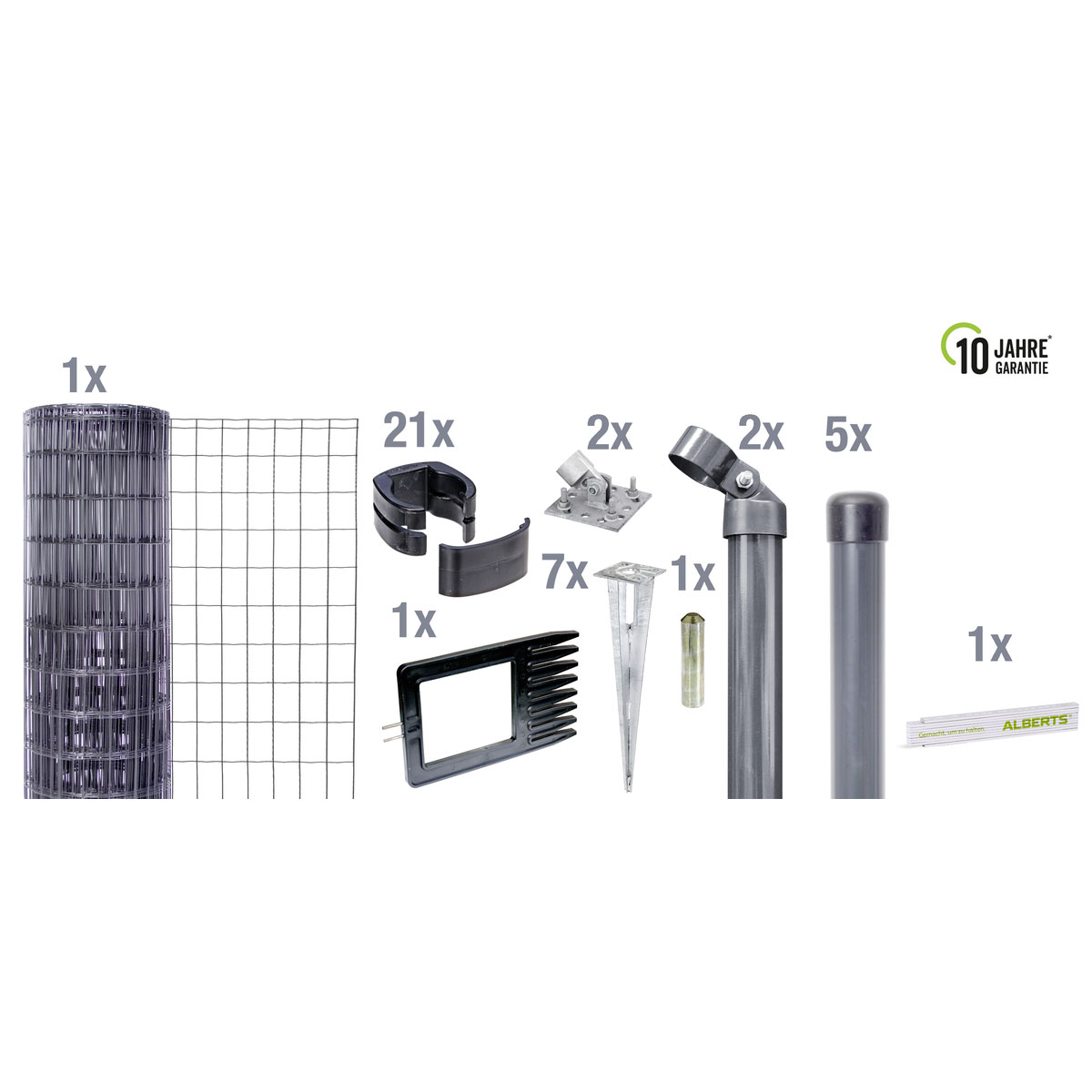 GAH Alberts Set Fix-Clip Pro anthrazit 1000x122 cm