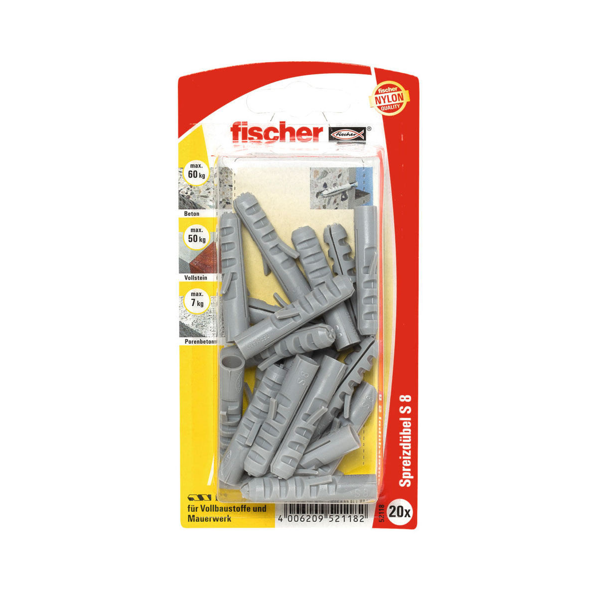 Fischer  Dübel S 8 20 Stück