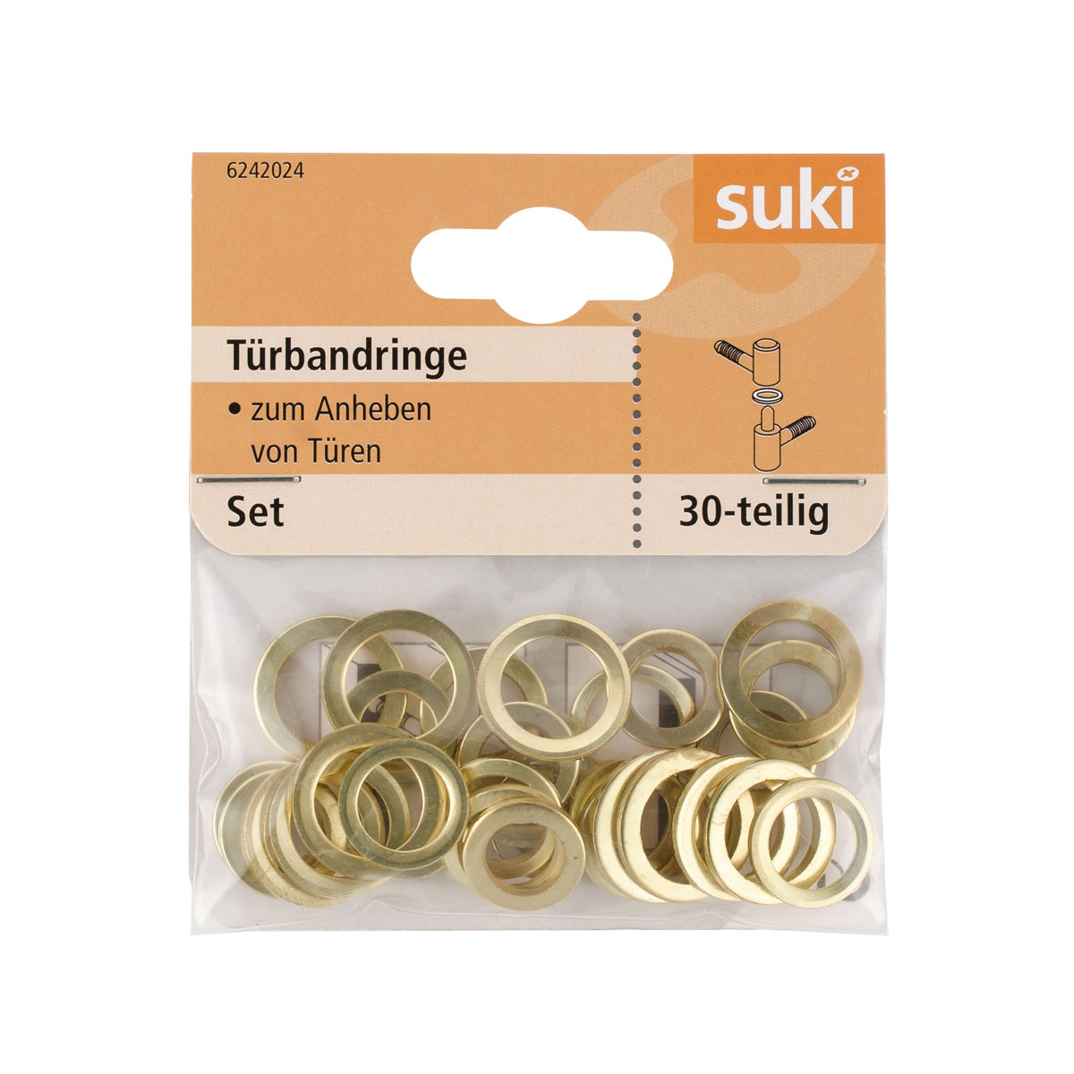 Suki Türbandring Stahl Durchmesser 9 x 15 x 2 cm 30 Stück