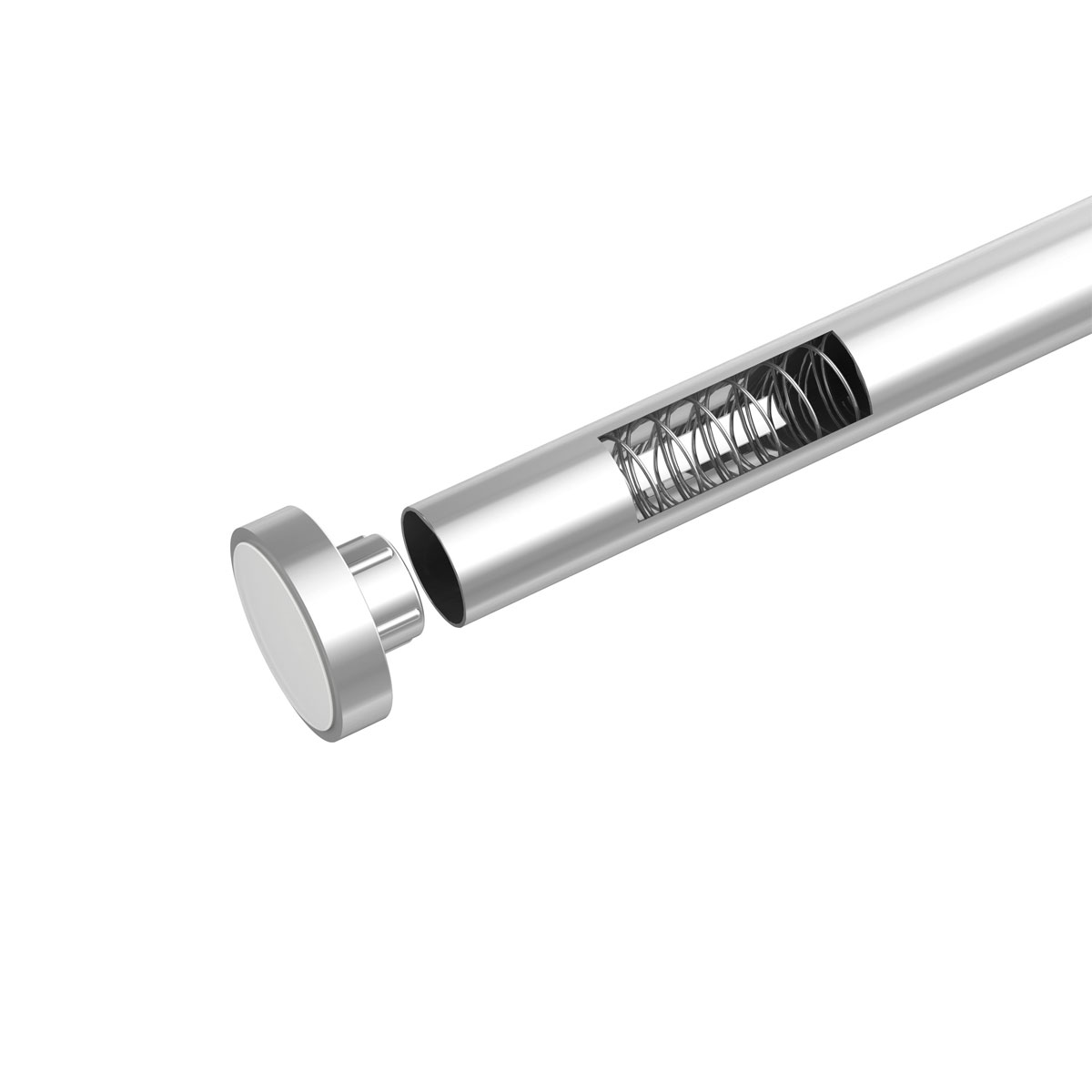 Wenko  Teleskop-Duschstange Luz 110 - 185 cm Chrom Ausziehbare Duschvorhangstange aus rostfreiem Edelstahl Bild 7