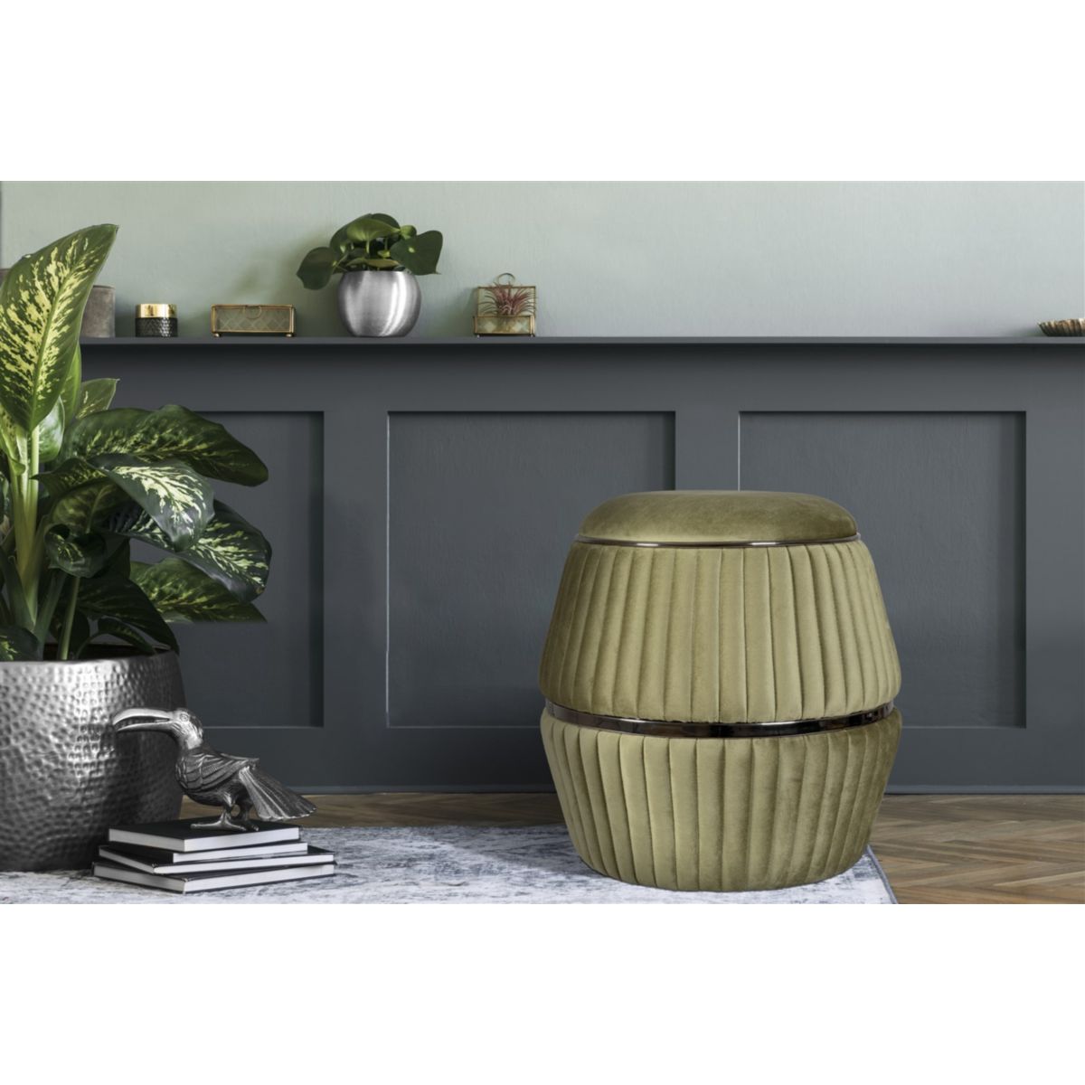 Hocker Doric 225 grün graphit Bild 3