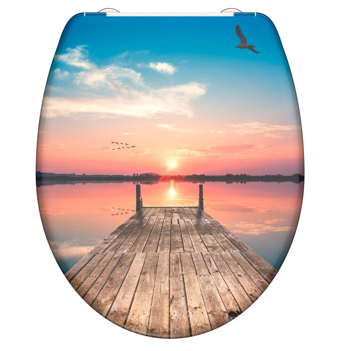 Schütte Duroplast WC-Sitz SUNSET SKY mit Absenkautomatik und Schnellverschluss