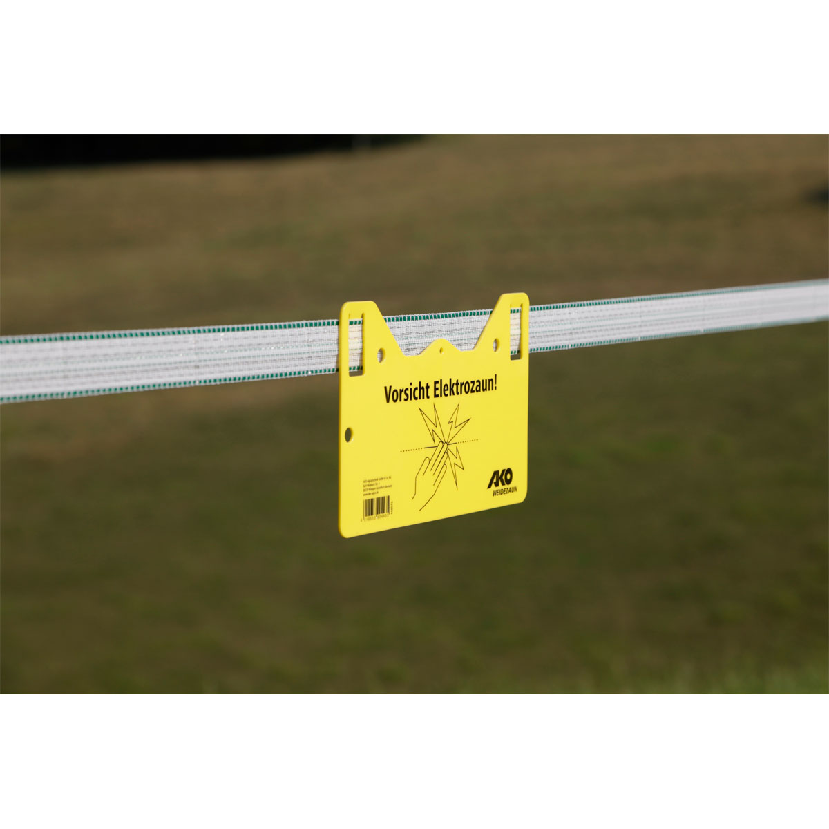 Warnschild beschriftet 26 x 15 cm gelb Bild 1