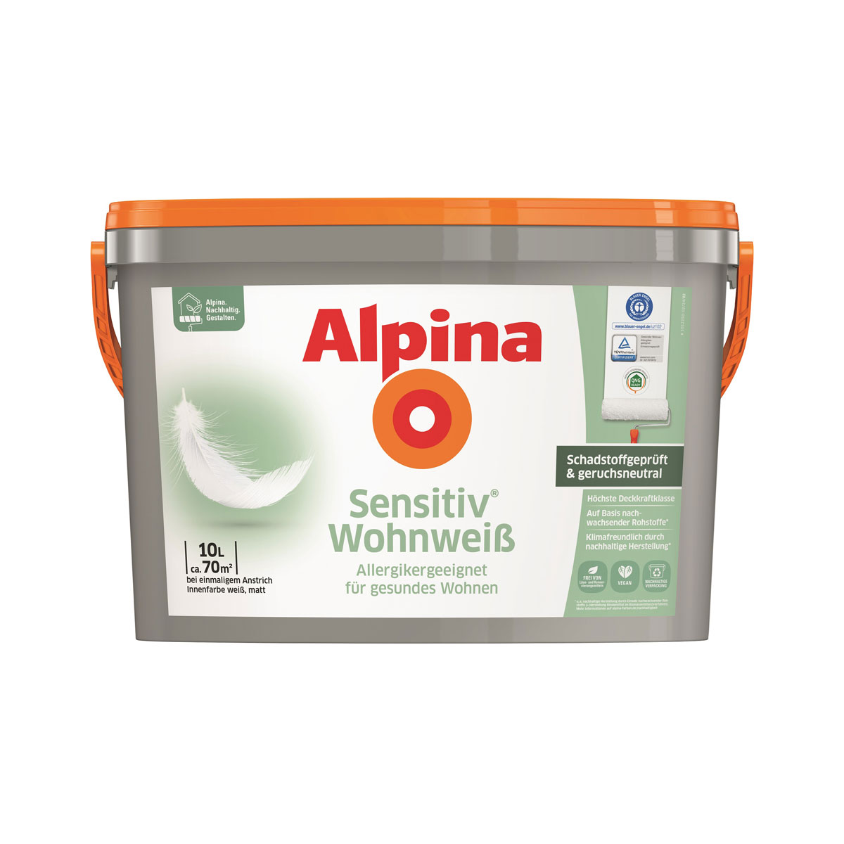 Alpina  Wandfarbe Sensitiv Wohnweiß 10 L