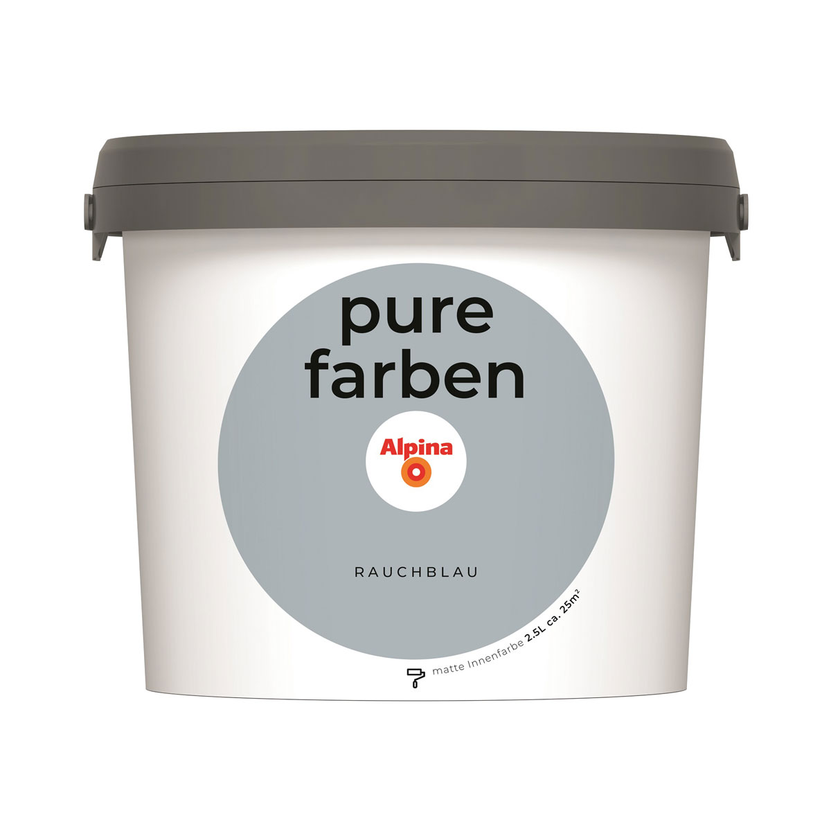 Alpina Innenfarbe pure farben 2,5 L Rauchblau matt