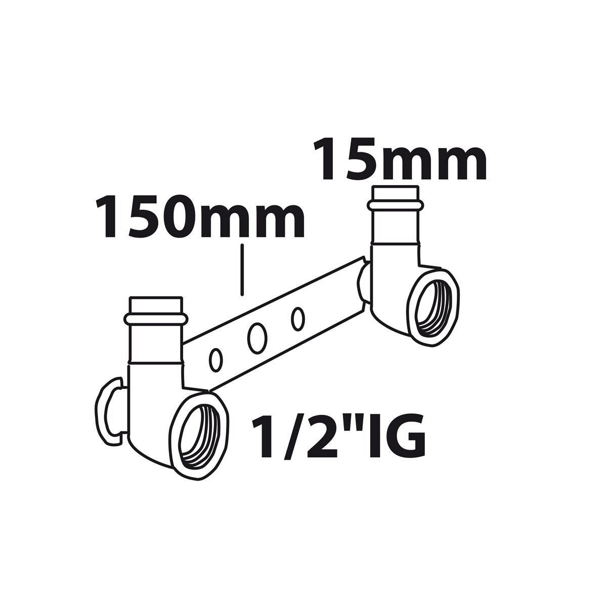 Kirchhoff RG Montageeinheit blank 15 mm x 1/2"IG 1 Muffe P4977 Bild 3