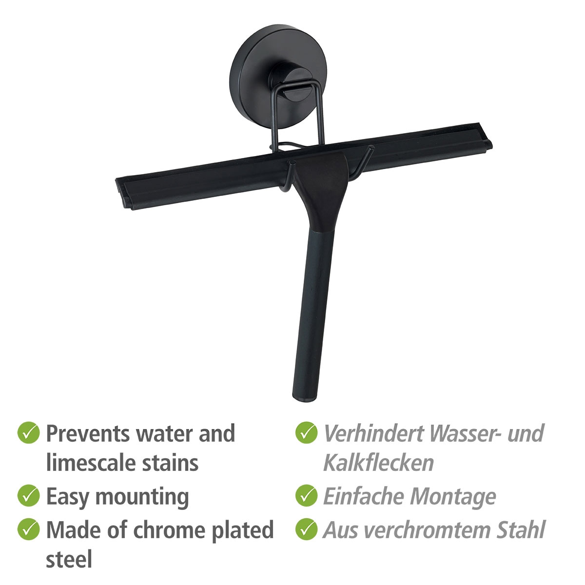 Wenko Duschabzieher Befestigen ohne bohren Vacuum-Loc Bild 3