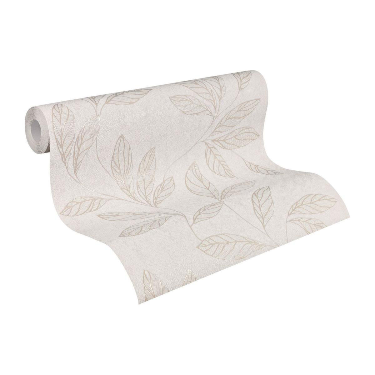 Vliestapete Andiamo Blätter Taupe