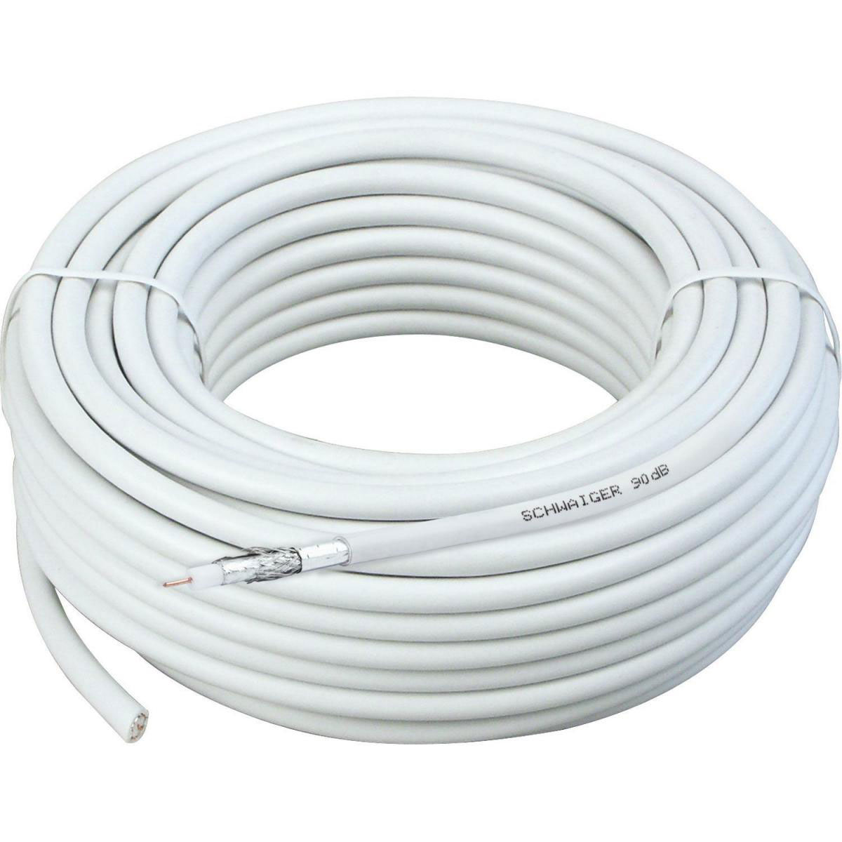 Flector Technik SAT-Koaxialkabel 90 dB weiß 200 cm