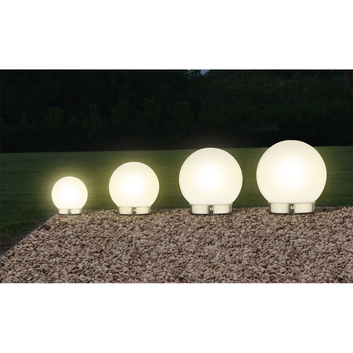 Flector Garten Solar-Kugelleuchte Durchmesser 30 cm weiß Bild 4