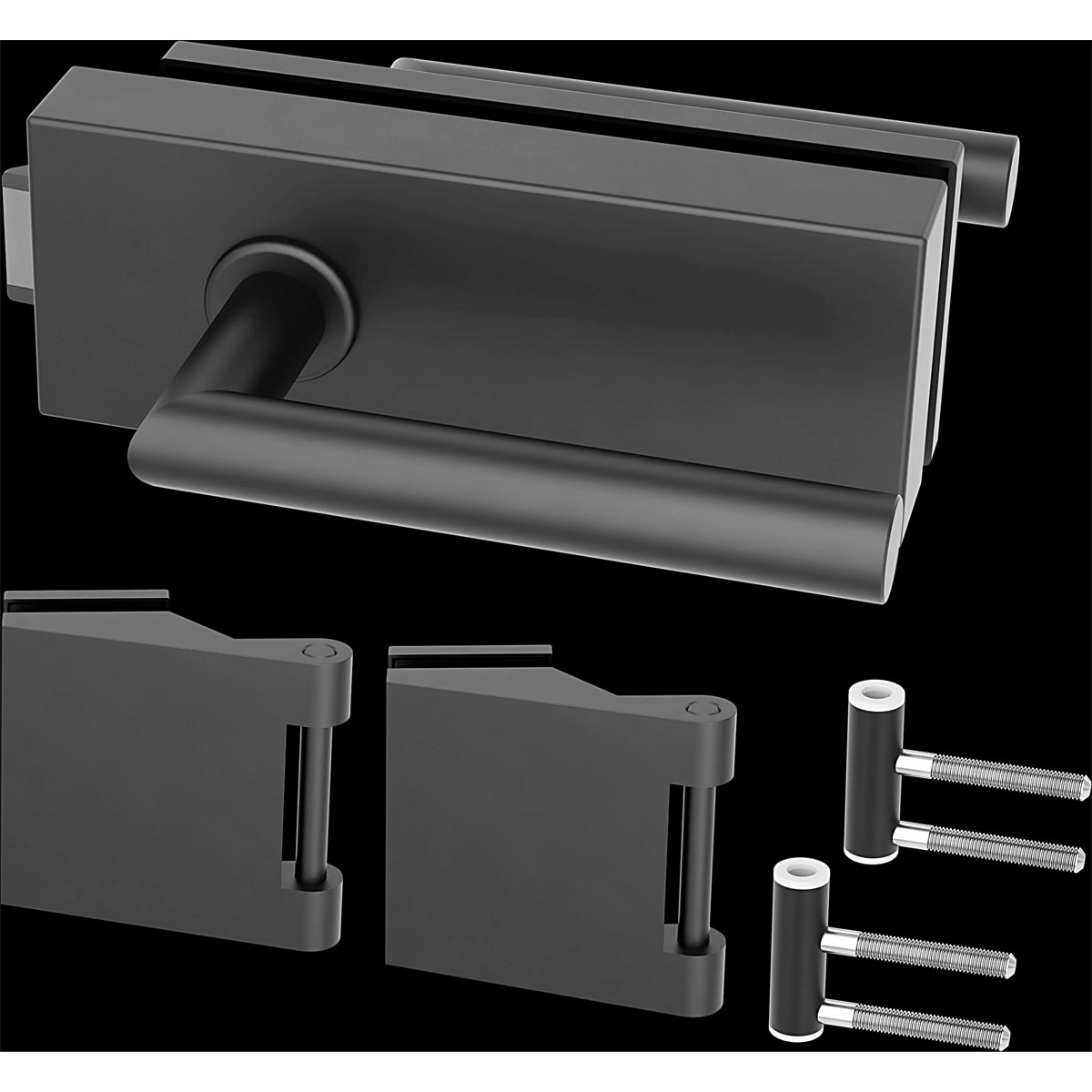 Glastürbeschlagset SKS 61 BLACK 3-teilig Bild 4