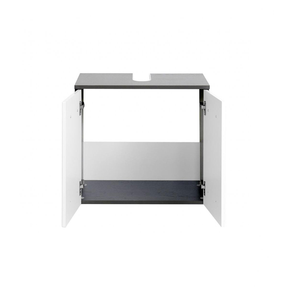 HELD Unterbeckenschrank 60 Graphitgrau-Weiß Hochglanz  Bild 2