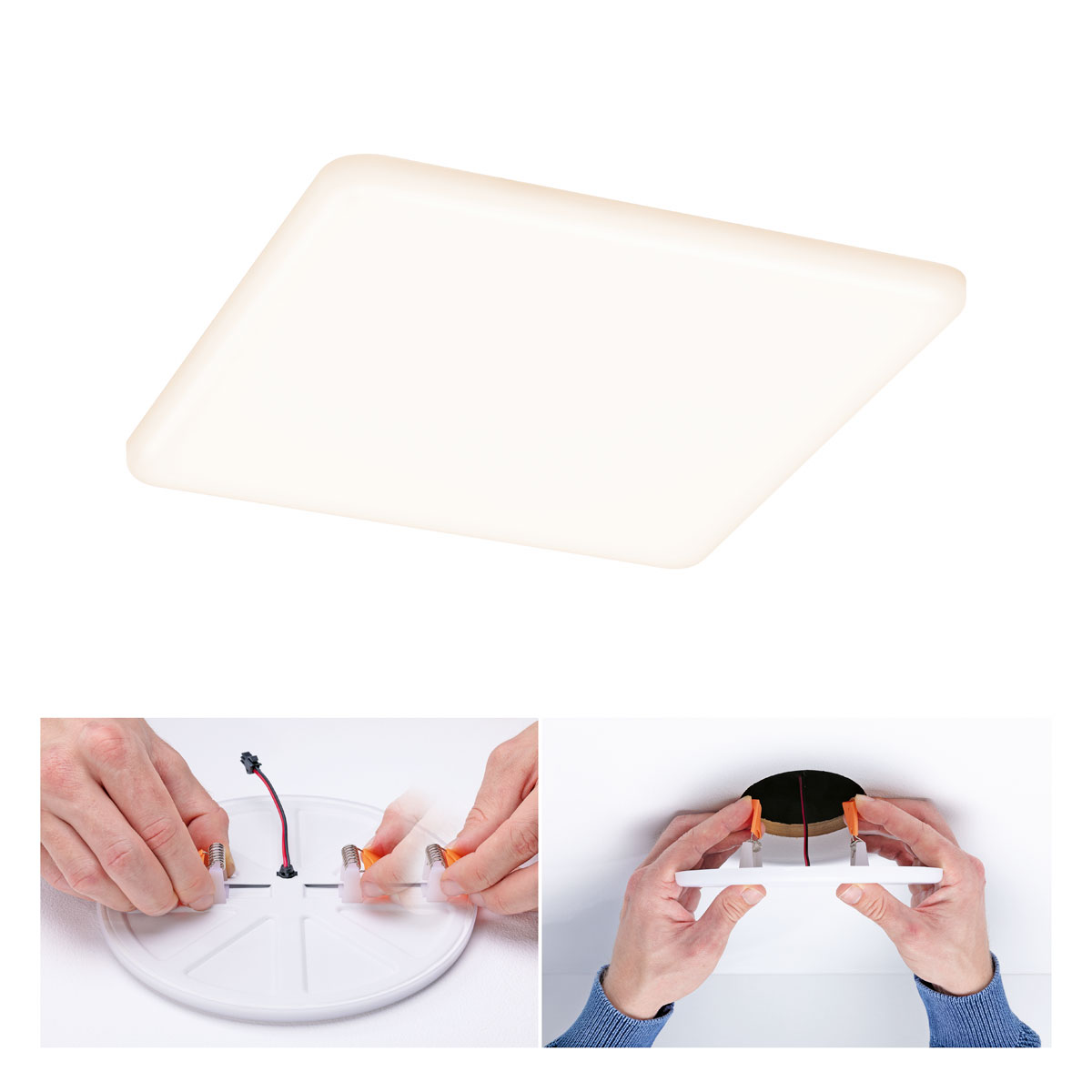 Paulmann LED-Deckenleuchte Veluna VariFit 18,5 x 18,5 cm 3000K weiß Bild 4