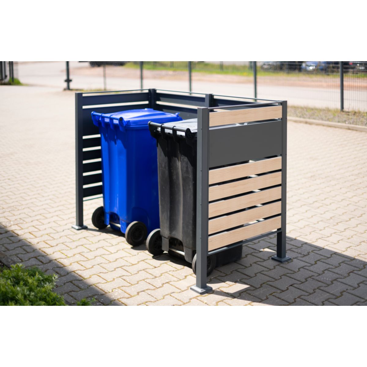 Westmann Mülltonnenverkleidung Planum 2x 240 L 1er Box 90x170x120 cm Bild 5