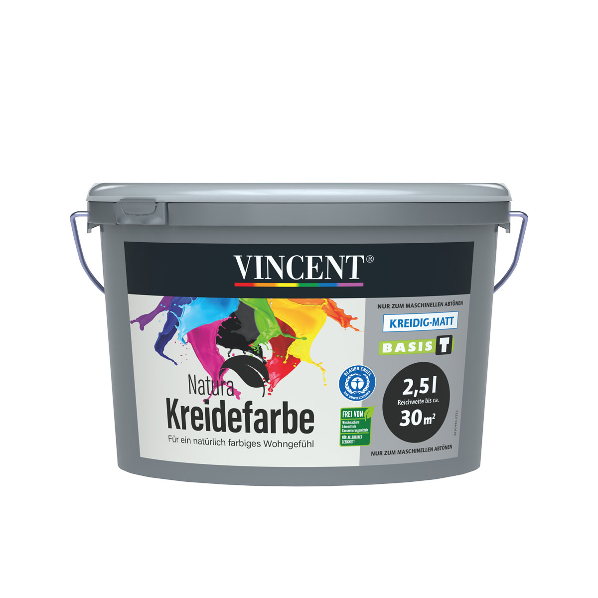 Vincent  Wandfarbe Natura Kreidefarbe MIX IT matt 2,5 L