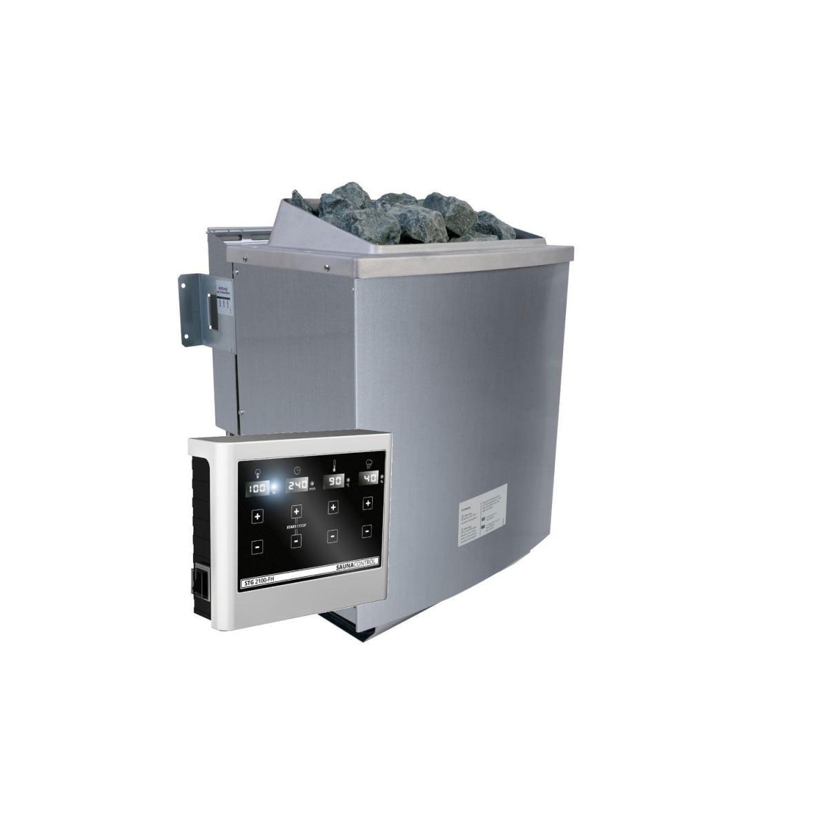 Karibu Saunahaus Cuben 38 mm Ofen 9kW Bio extern grau Bild 7