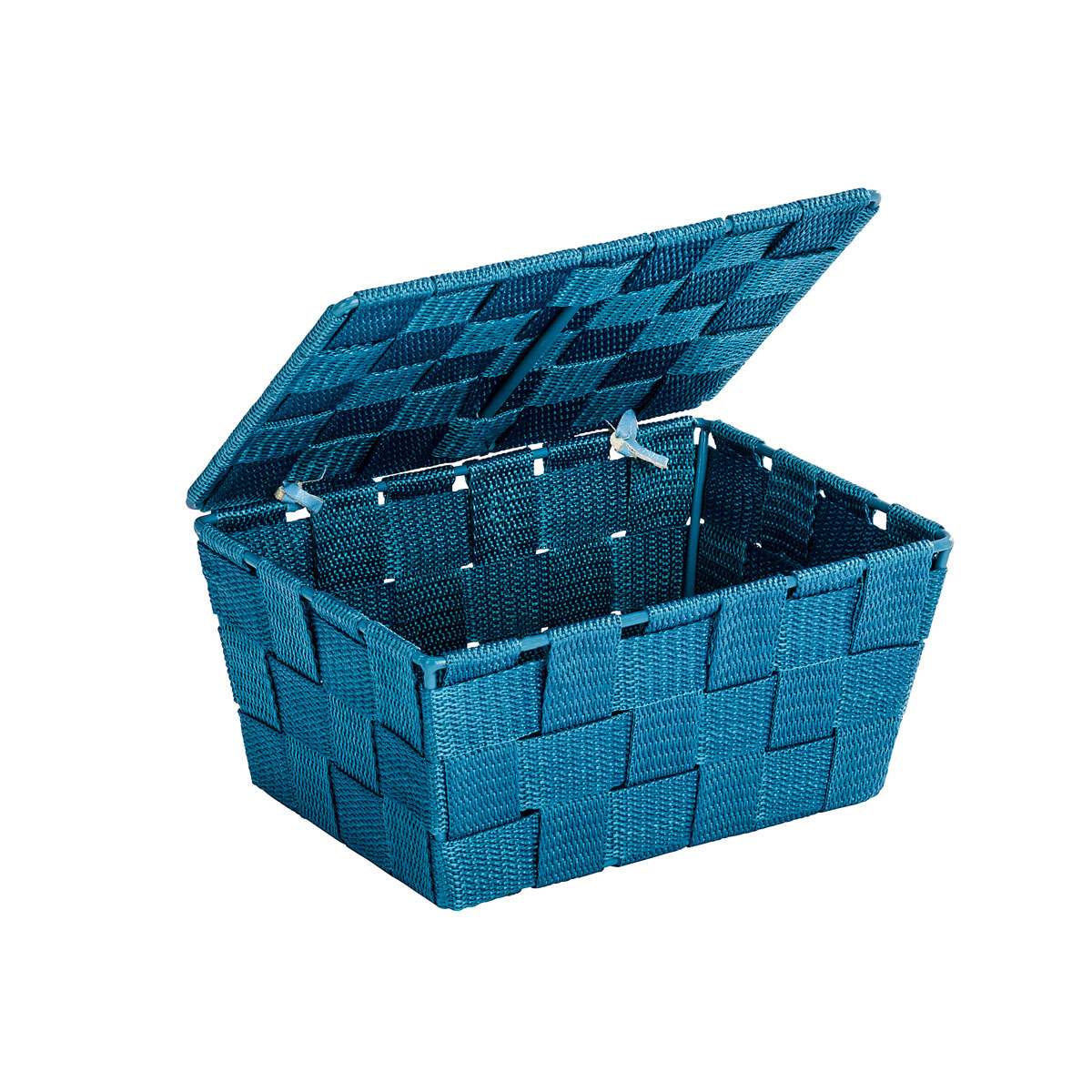 Wenko Aufbewahrungskorb mit Deckel Adria petrol