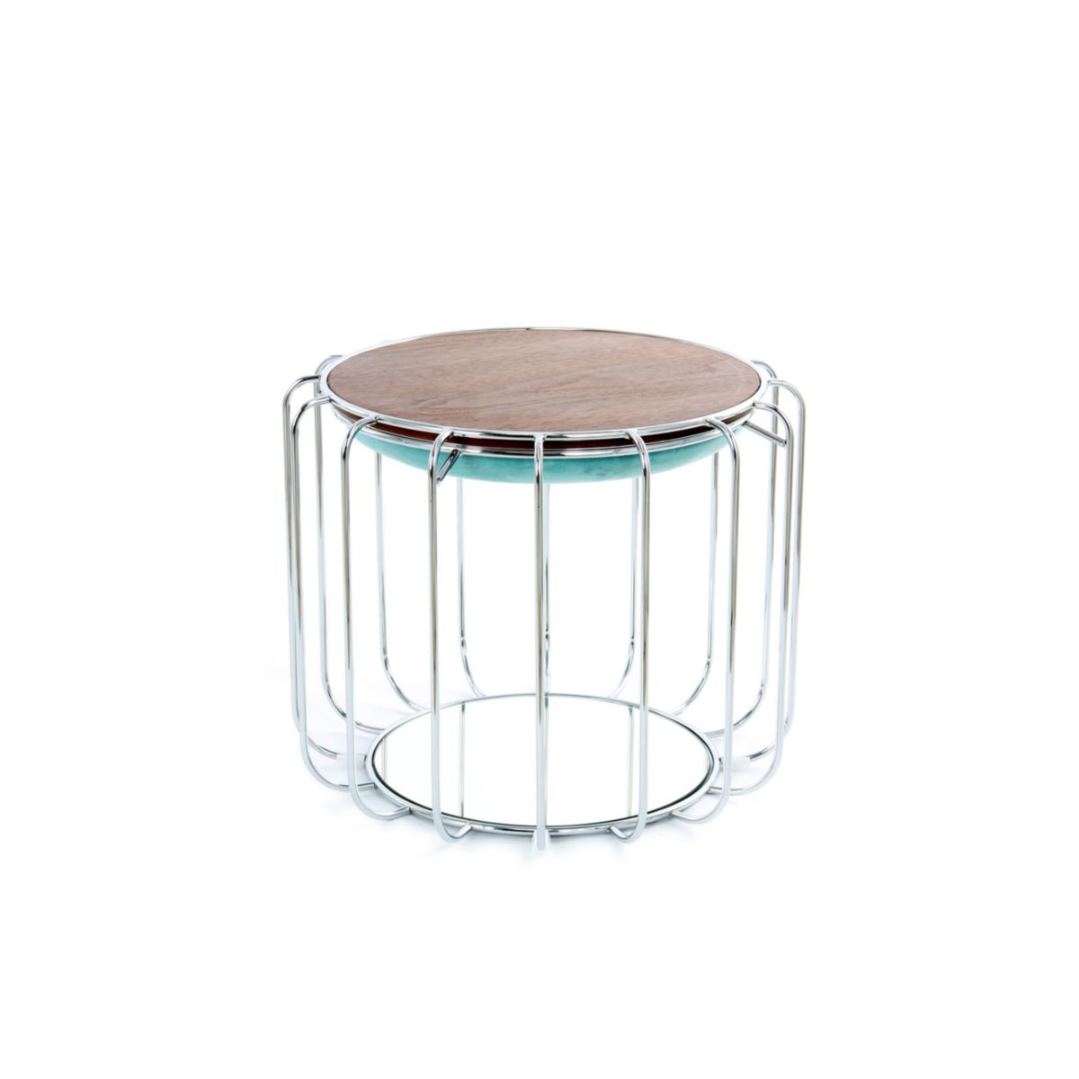 Beistelltisch Pouf Comfortable 110 mint silber Bild 2