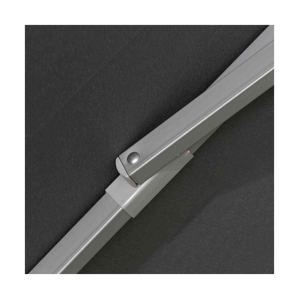 Siena Garden Mittelstockschirm Alu-Push Pro Durchmesser 300 cm silber/grau Bild 4