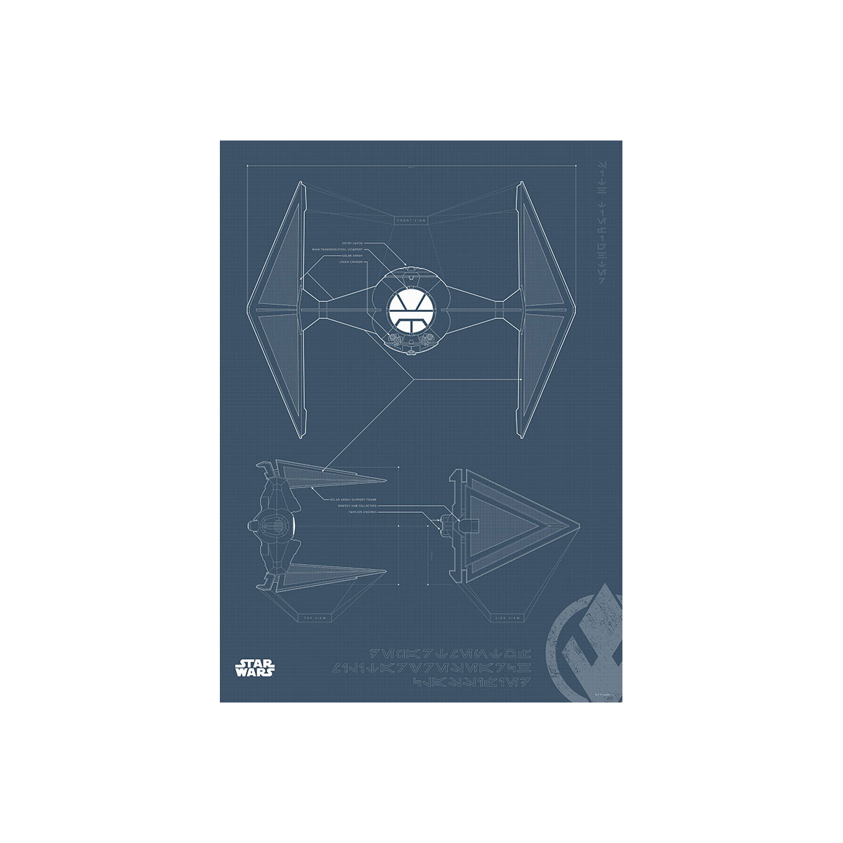 Komar  Wandbild Star Wars Blueprint Sith TIE-Fighter 50x70 cm Bild 2