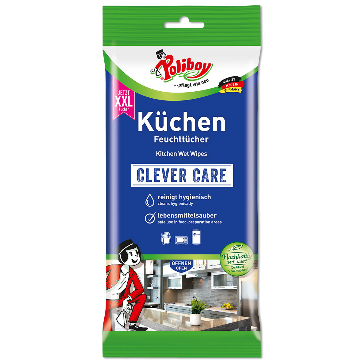 Poliboy XXL Küchen-Feuchttücher 24 Stück