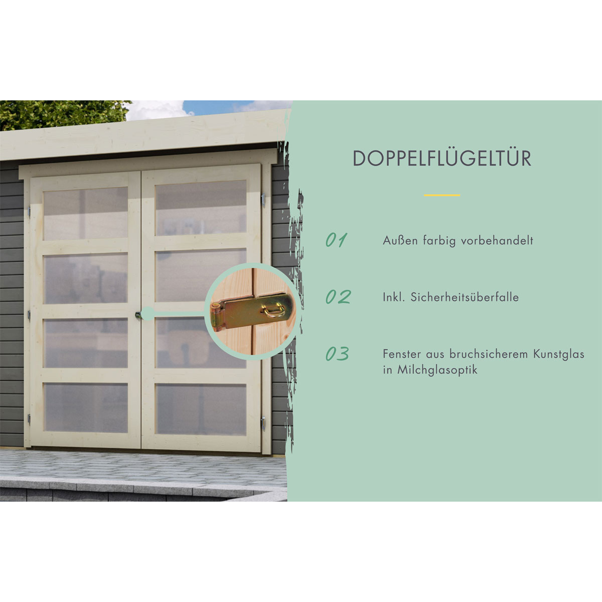 Karibu Gartenhaus Muehlentrup 3 terragrau Bild 7