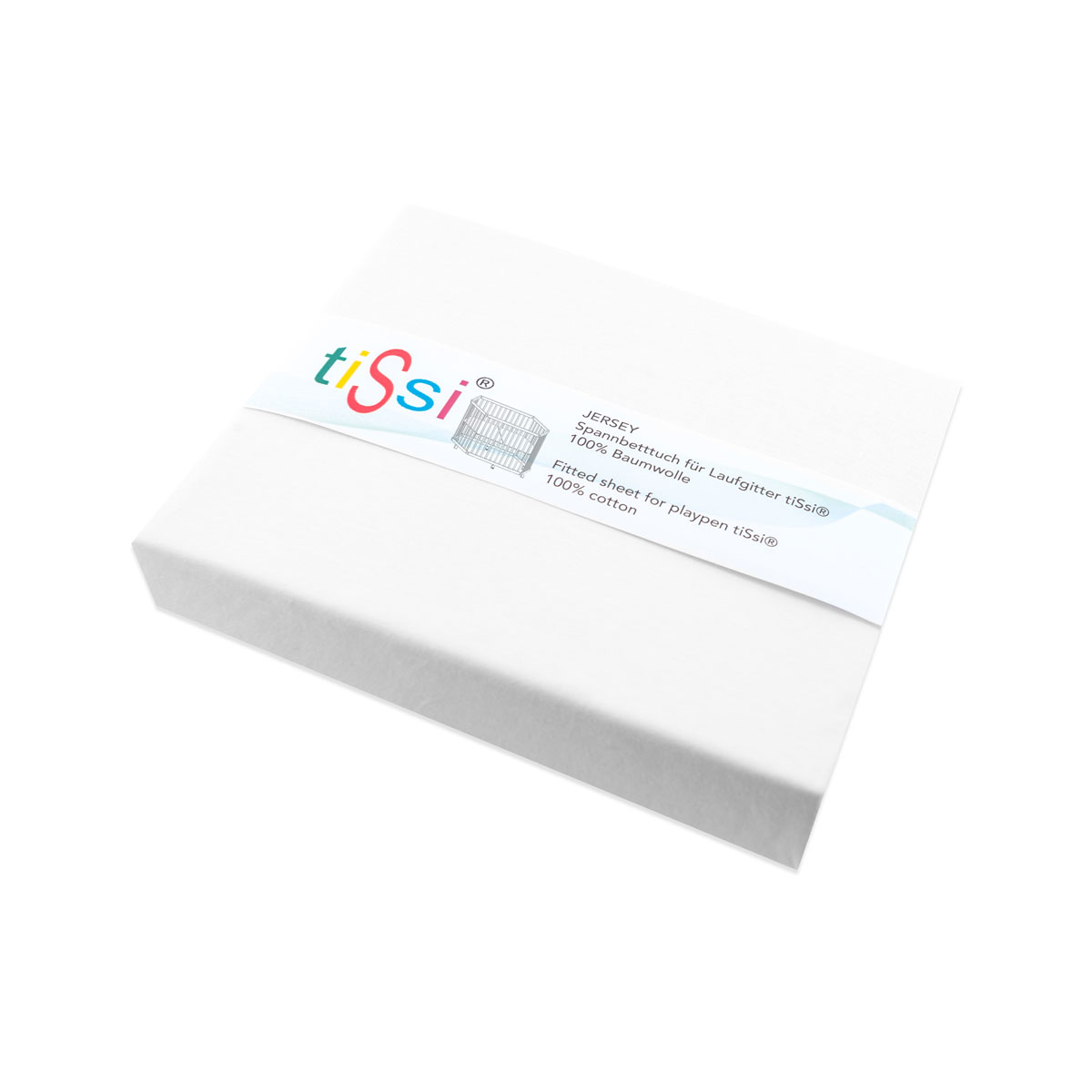 tiSsi Spannbetttuch für Laufstall Sechseckig weiß