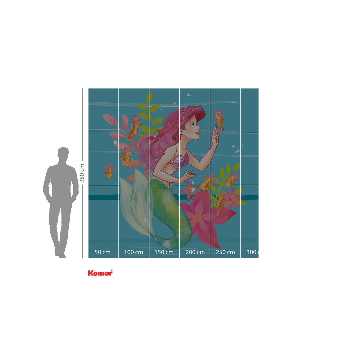 Komar  Vlies Fototapete Ariel Little Friends 250x250 cm Bild 3