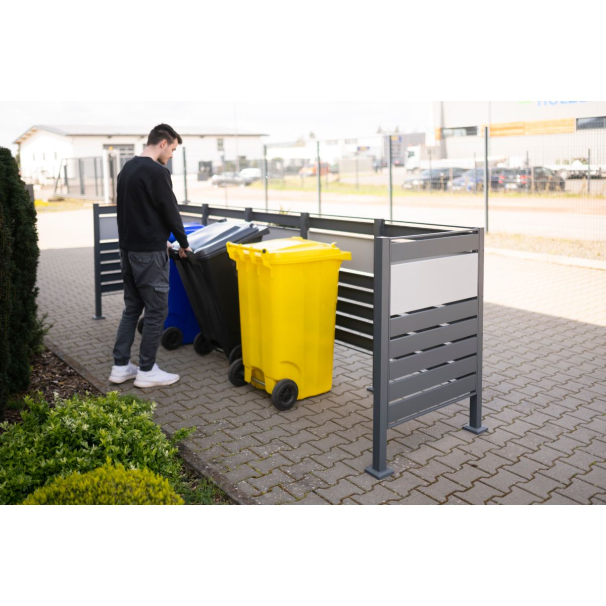 Westmann Mülltonnenverkleidung Planum 5x 240 L 1er Box 90x410x120 cm Bild 4