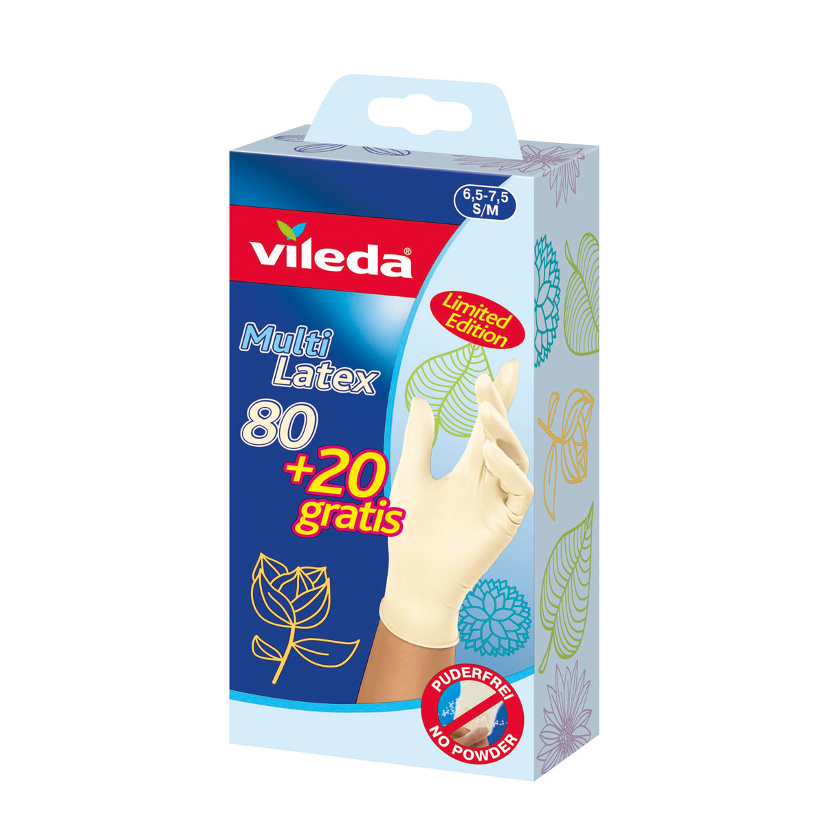 Vileda Einmalhandschuh Multi Latex 80+20 Stück S/M
