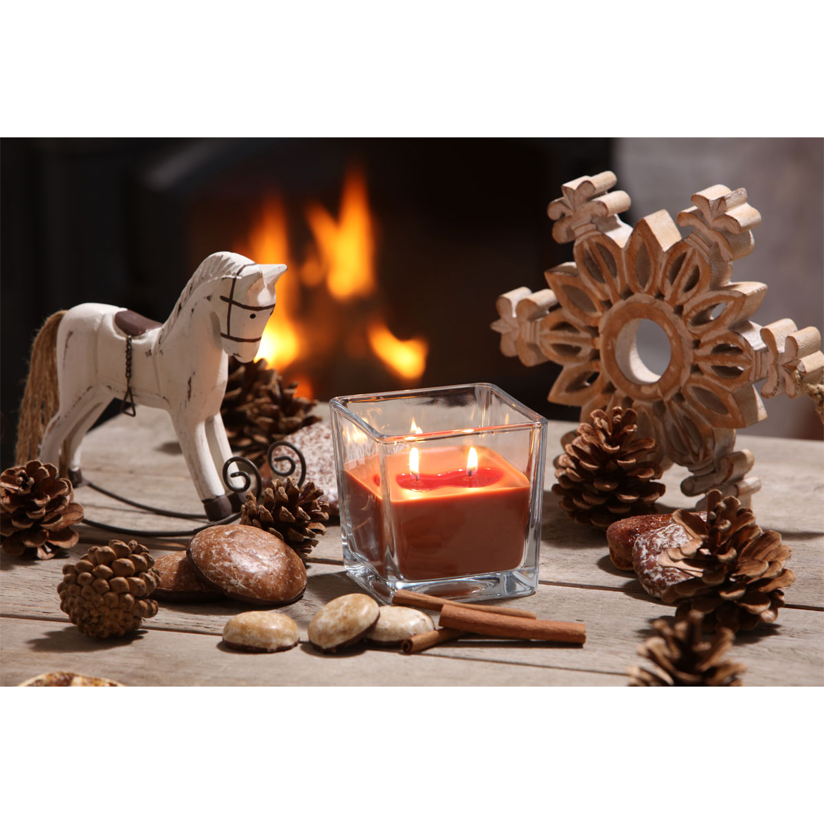 Duftkerze Christmas Dream Lebkuchen 10 x 10 x 10 cm Bild 3