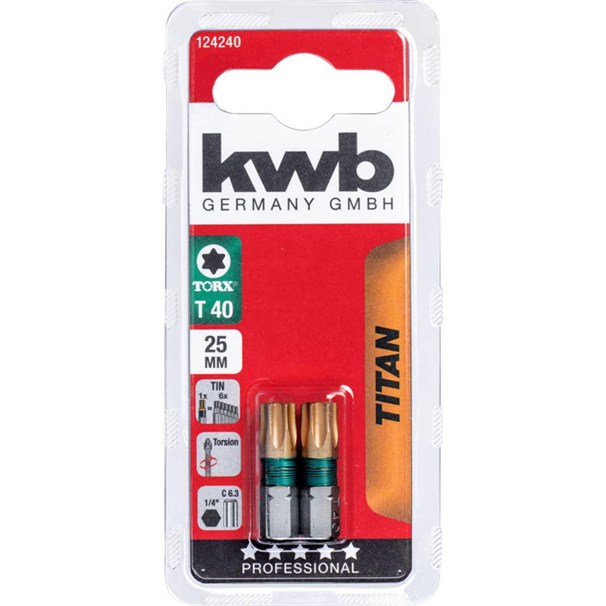 kwb  Bits Titan 25 mm Torx 40 Bild 2