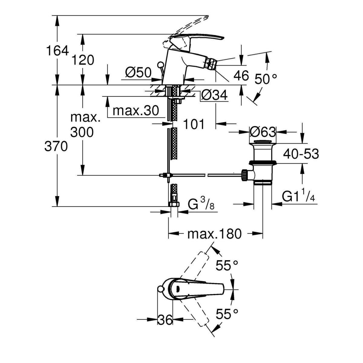 Grohe Einhand-Bidetbatterie Start Bild 2