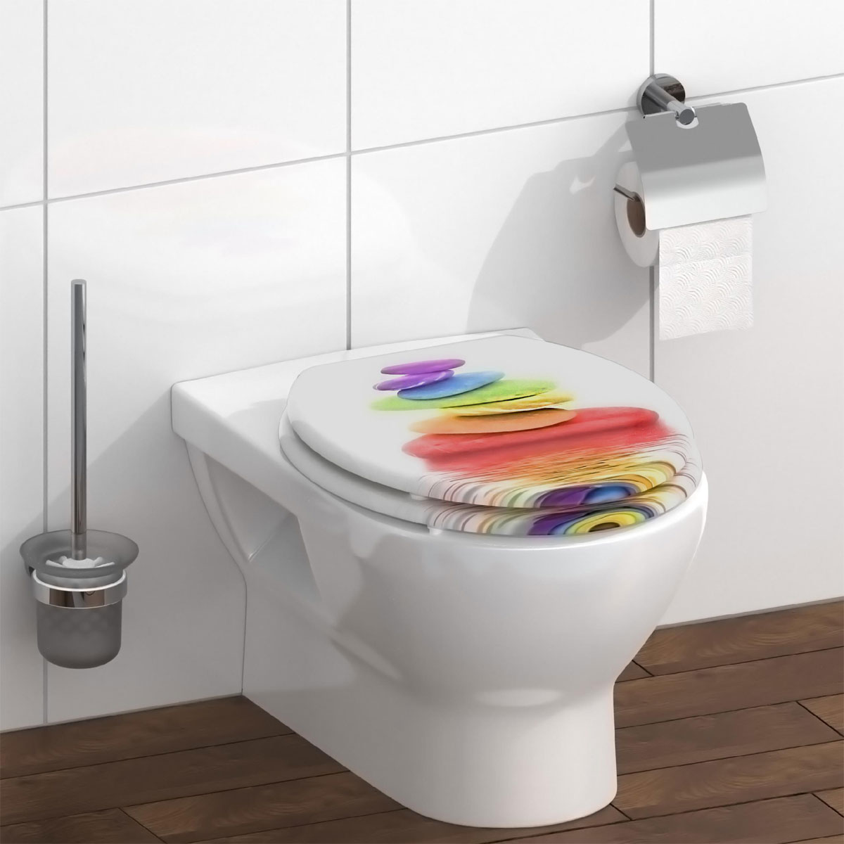 Schütte MDF WC-Sitz COLORFUL STONES mit Absenkautomatik Bild 8