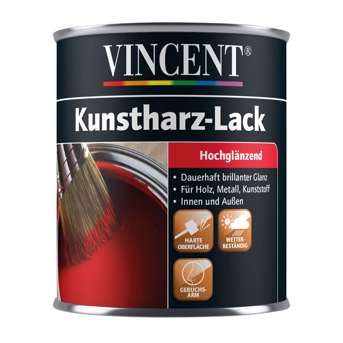 Vincent Kunstharz-Lack schokobraun hochglänzend 750 ml Bild 1