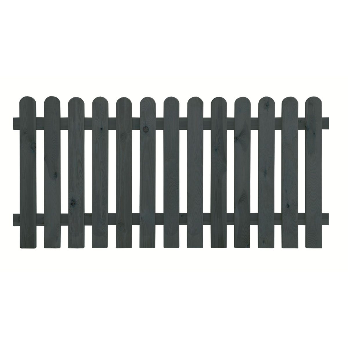 Staketenzaun 180x85 cm Stakete grau