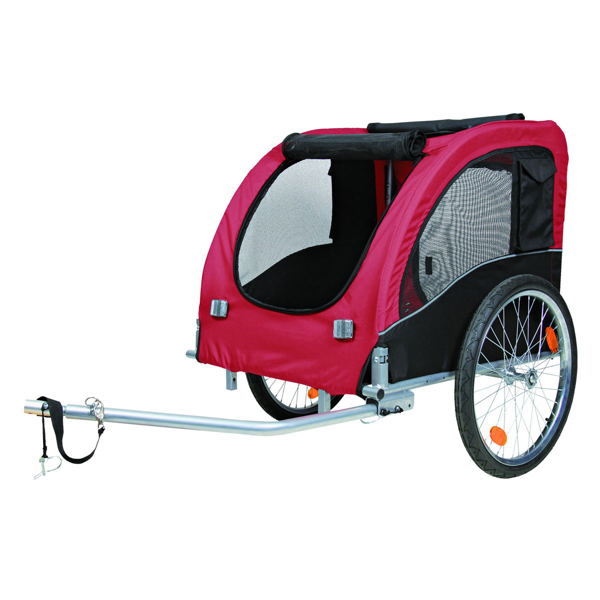 Trixie  Fahrradanhänger für Hunde rot / schwarz L
