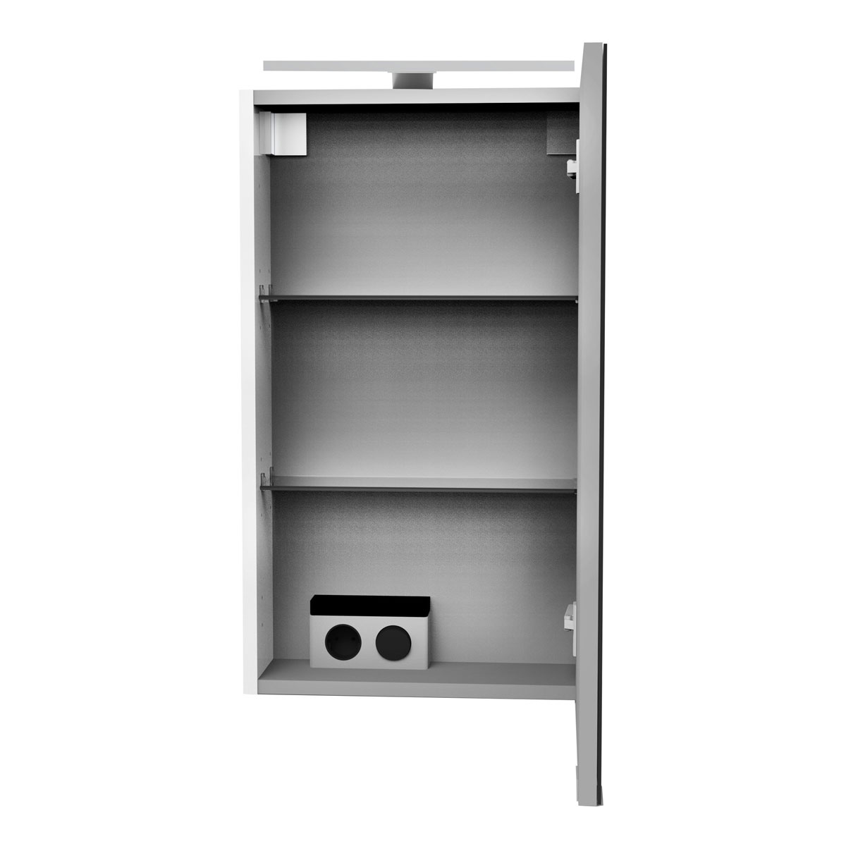 Fackelmann  Gäste-WC Spiegelschrank rechts SBC 400 x 680 x 153 mm Weiß Bild 2